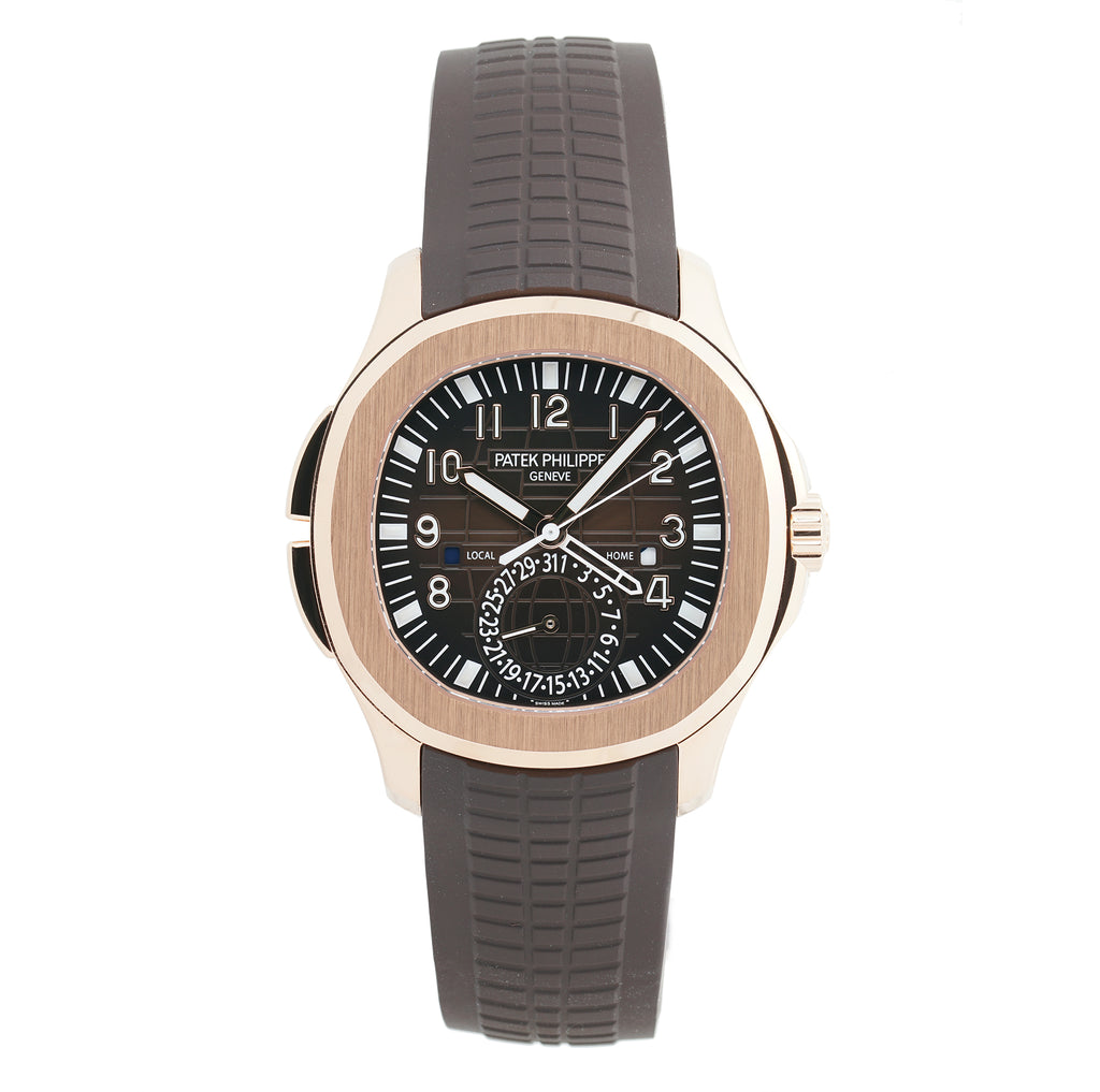 Patek Philippe Aquanaut Travel Time 18k Rose Gold Brown Dial 41mm