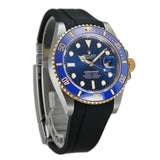 41mm Steel and Yellow Gold Ceramic Bezel Blue Dial RubberB Included