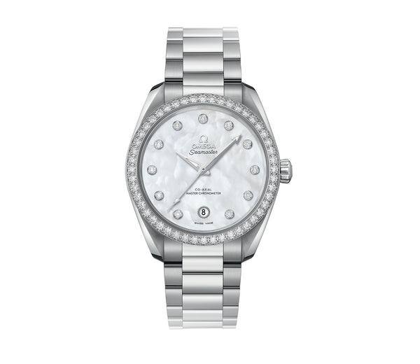 Aqua Terra 150m Co-Axial Master Chronometer Ladies 38mm White MOP Dial On Bracelet