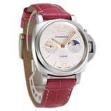 38mm Due Luna Moonphase White Sandwich Dial