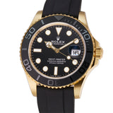 42mm 18k Yellow Gold Ceramic Bezel On Oysterflex