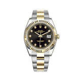 41mm Steel & Yellow Gold Black Diamond Dial Oyster Bracelet