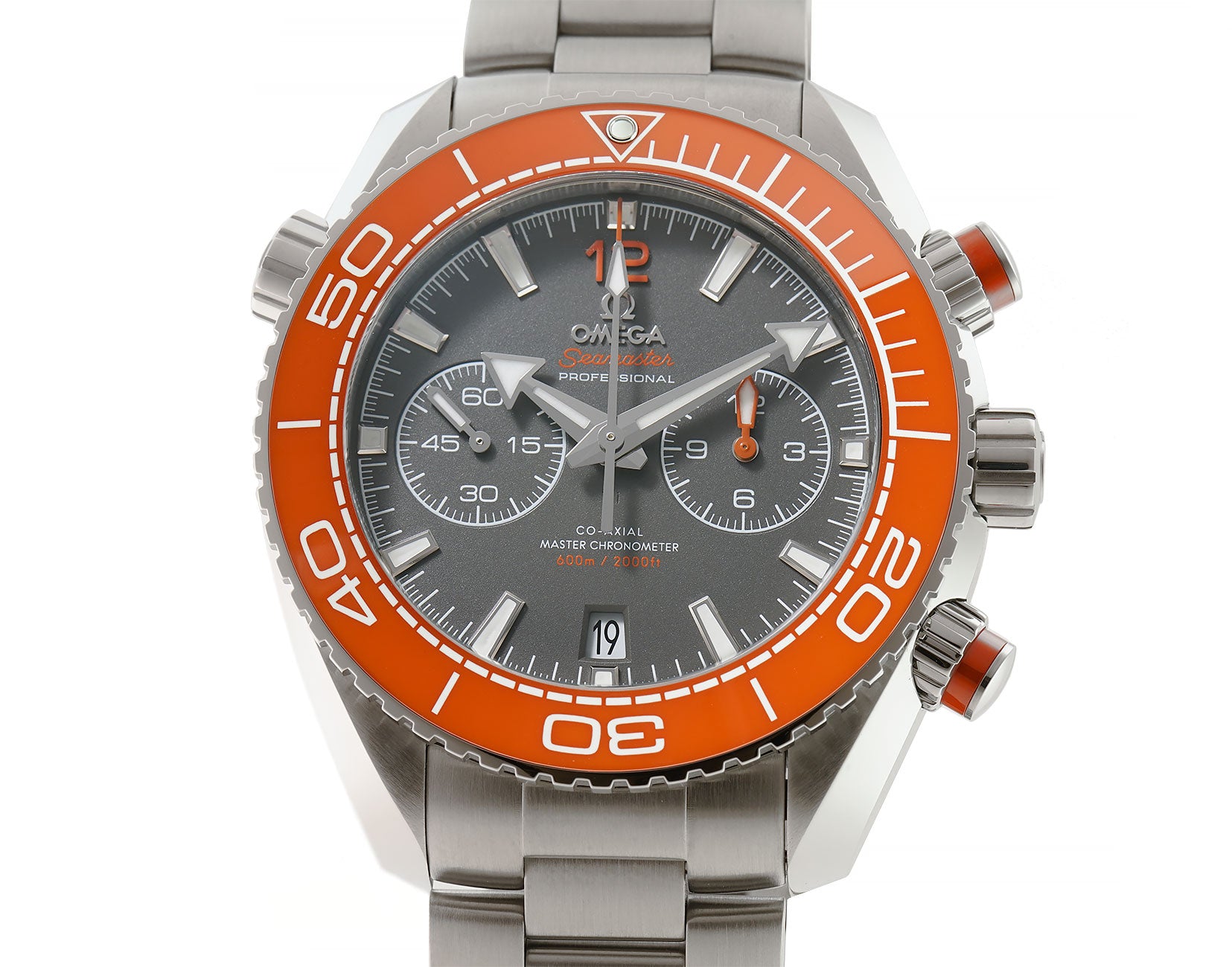 Omega Seamaster Planet Ocean 600m 46mm Orange Ceramic Bezel Grey