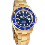 41mm 18k Yellow Gold Ceramic Bezel Blue Dial
