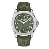 42mm Jumbo 18k White Gold Khaki Green Dial