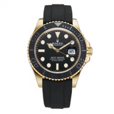 42mm 18k Yellow Gold Ceramic Bezel On Oysterflex