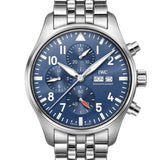 43mm Chronograph Stainless Steel Blue Dial