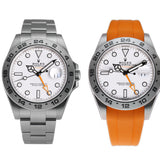 42mm White Polar Dial With Orange RubberB
