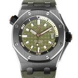 Diver Stainless Steel 42mm Khaki Green Dial
