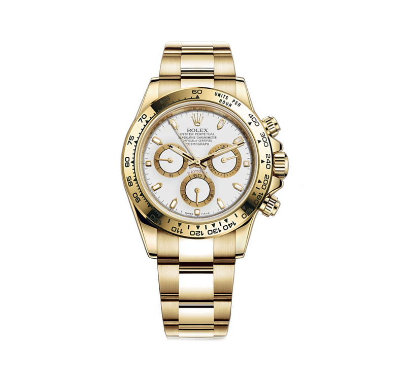 40mm 18k Yellow Gold White Dial