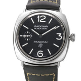 45mm Black Seal Logo Steel Black Dial