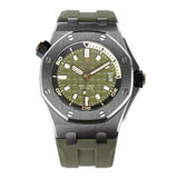 Diver Stainless Steel 42mm Khaki Green Dial