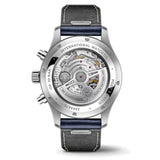 43mm Chronograph Stainless Steel Bezel Blue Dial On Strap
