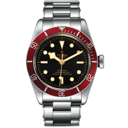 Diver Steel Black Dial Burgundy Bezel 41mm