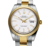 41mm Steel & Yellow Gold White Index Dial Oyster Bracelet