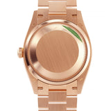 36mm 18k Everose Gold President Green Aventurine Diamond Dial
