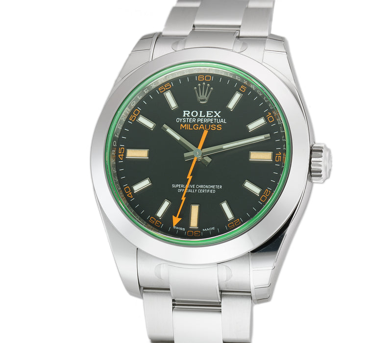 Buy rolex milgauss green Clearance