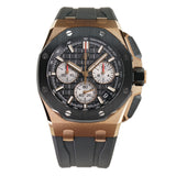 43mm Chronograph Rose Gold Ceramic “Méga Tapisserie” Black Dial