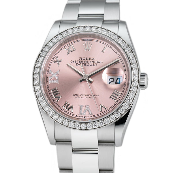 Rolex datejust 36 pink on sale dial