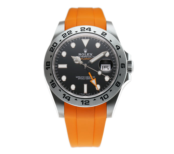 42mm Black Dial On Orange RubberB & Steel Bracelet Included Box and Papers 2015