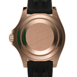 40mm 18k Eversose Gold Ceramic Bezel Black Dial Oysterflex