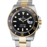 41mm Steel and Yellow Gold Ceramic Bezel Black Dial