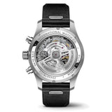 41mm Chronograph Stainless Steel Bezel Black Dial On Strap
