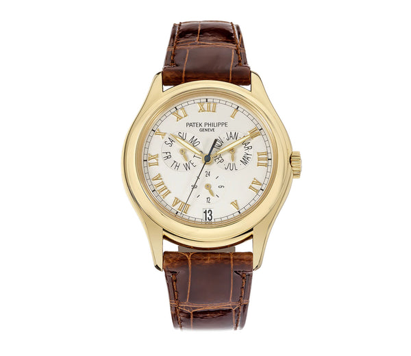 Annual Calendar 18k Yellow Gold 39mm White Dial On Strap