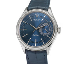 Date 18k White Gold 39mm Blue Dial On Blue Strap 12/2019