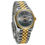 36mm Steel & Yellow Gold Slate Roman Wimbledon Dial Jubilee Bracelet