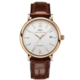 18k Rose Gold 40mm Silver Dial On Strap