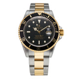 40mm Vintage Steel And 18k YG Black Swiss Only Dial Circa 1998