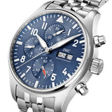 43mm Chronograph Stainless Steel Blue Dial