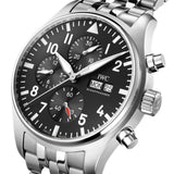 43mm Chronograph Stainless Steel Black Dial
