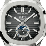 41mm Annual Calendar Moon Phase Steel Black Dial