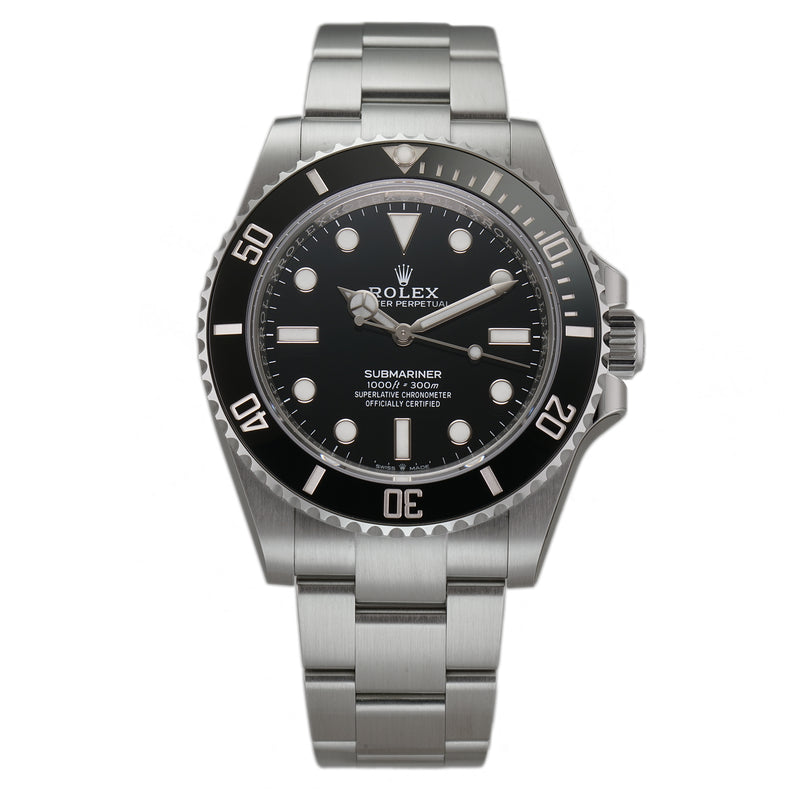 41mm No-Date Ceramic Bezel Black Dial RubberB Included