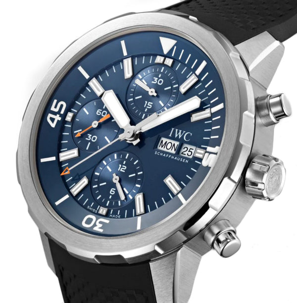 Chronograph Diver Jacques-Yves Cousteau Edition 44mm Steel Blue Dial On Rubber Strap