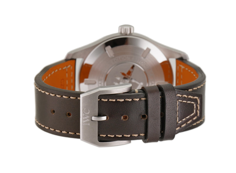 Mark XVIII Saint Exupery Steel 40mm Brown Dial Calfskin Strap