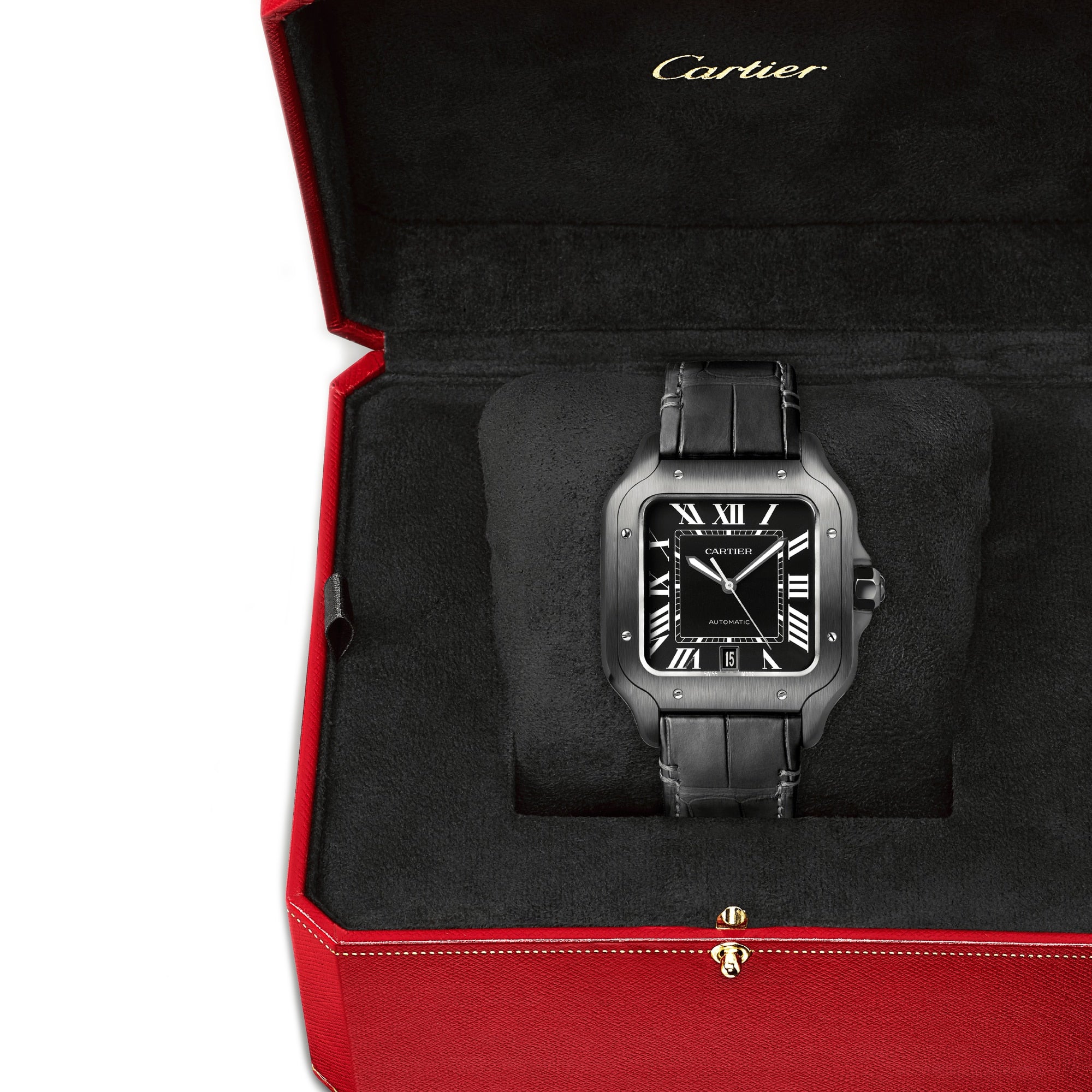 Cartier Santos 40mm Large ADLC Black Dial WSSA0039 – Element iN