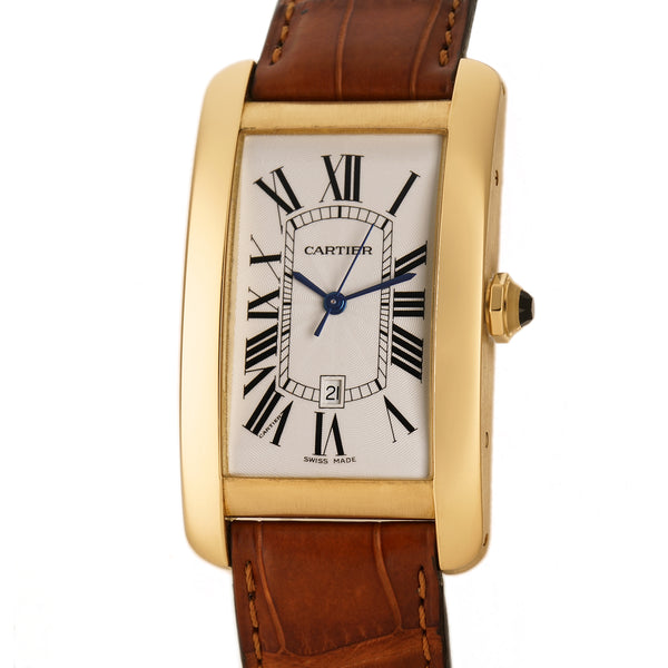 Cartier Tank Americaine Large 26mm 18k Yellow Gold W2603156