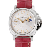 38mm Due Luna Moonphase White Sandwich Dial
