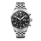 43mm Chronograph Stainless Steel Black Dial