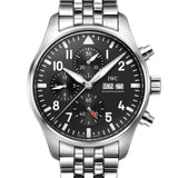 43mm Chronograph Stainless Steel Black Dial