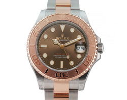 37 Steel and 18k Everose Gold Chocolate Brown Dial