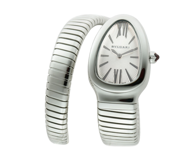 Tubogas Single Spiral Steel 35mm Silver Dial