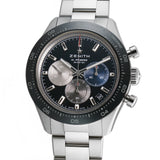 41mm Sport Chronograph Ceramic Bezel Steel Black Dial