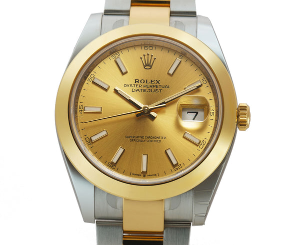 41mm Steel & Yellow Gold Champagne Index Dial Oyster Bracelet