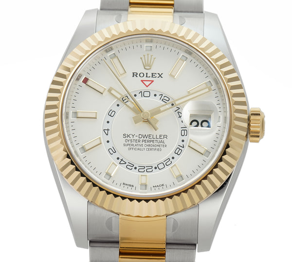 Steel & 18k Yellow Gold 42mm White Index Dial