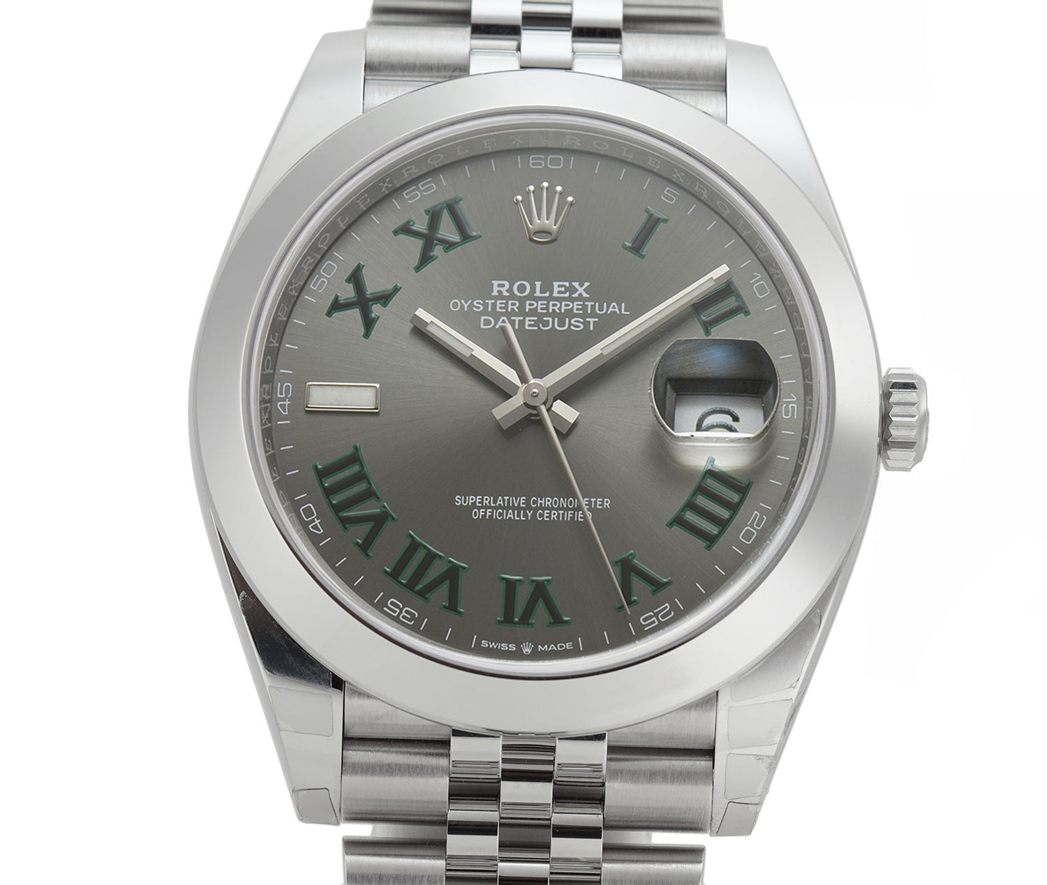 Rolex datejust hotsell 41 green roman