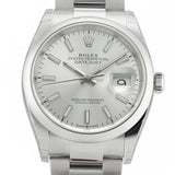36mm Steel Silver Index Dial Oyster Bracelet